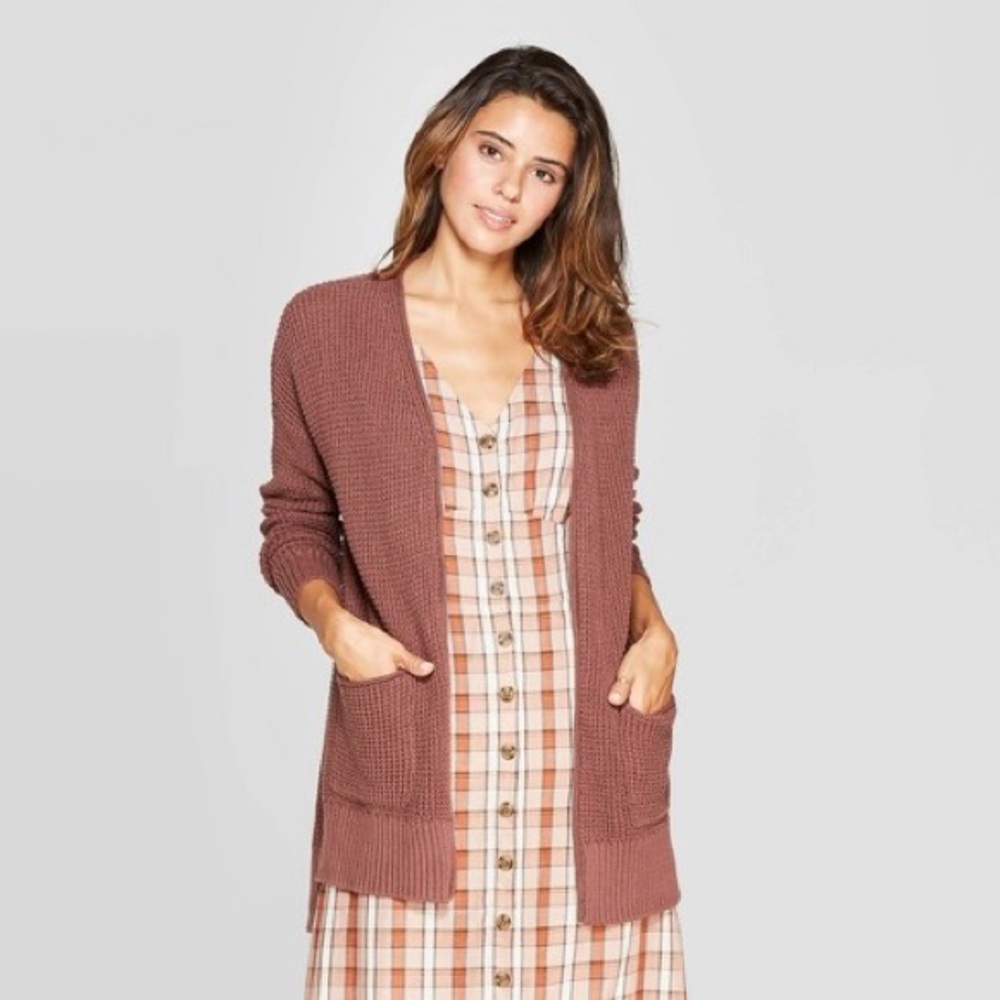 NWT mauve long sleeve cardigan